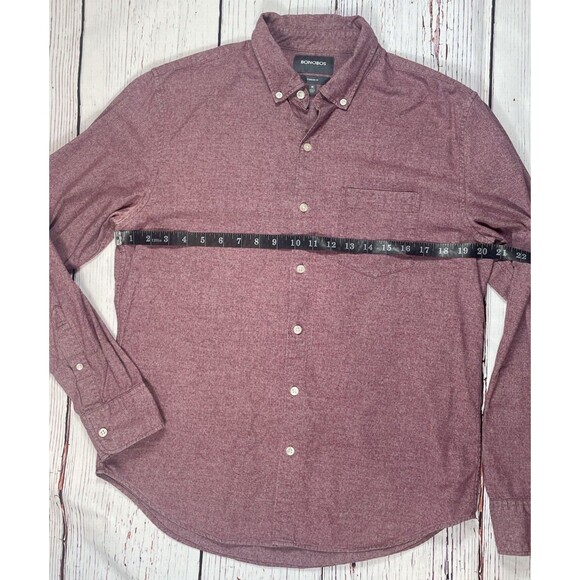 Bonobos Shirt Mens Medium Red Standard Fit Long Sleeve Button up Adult - Picture 6 of 10